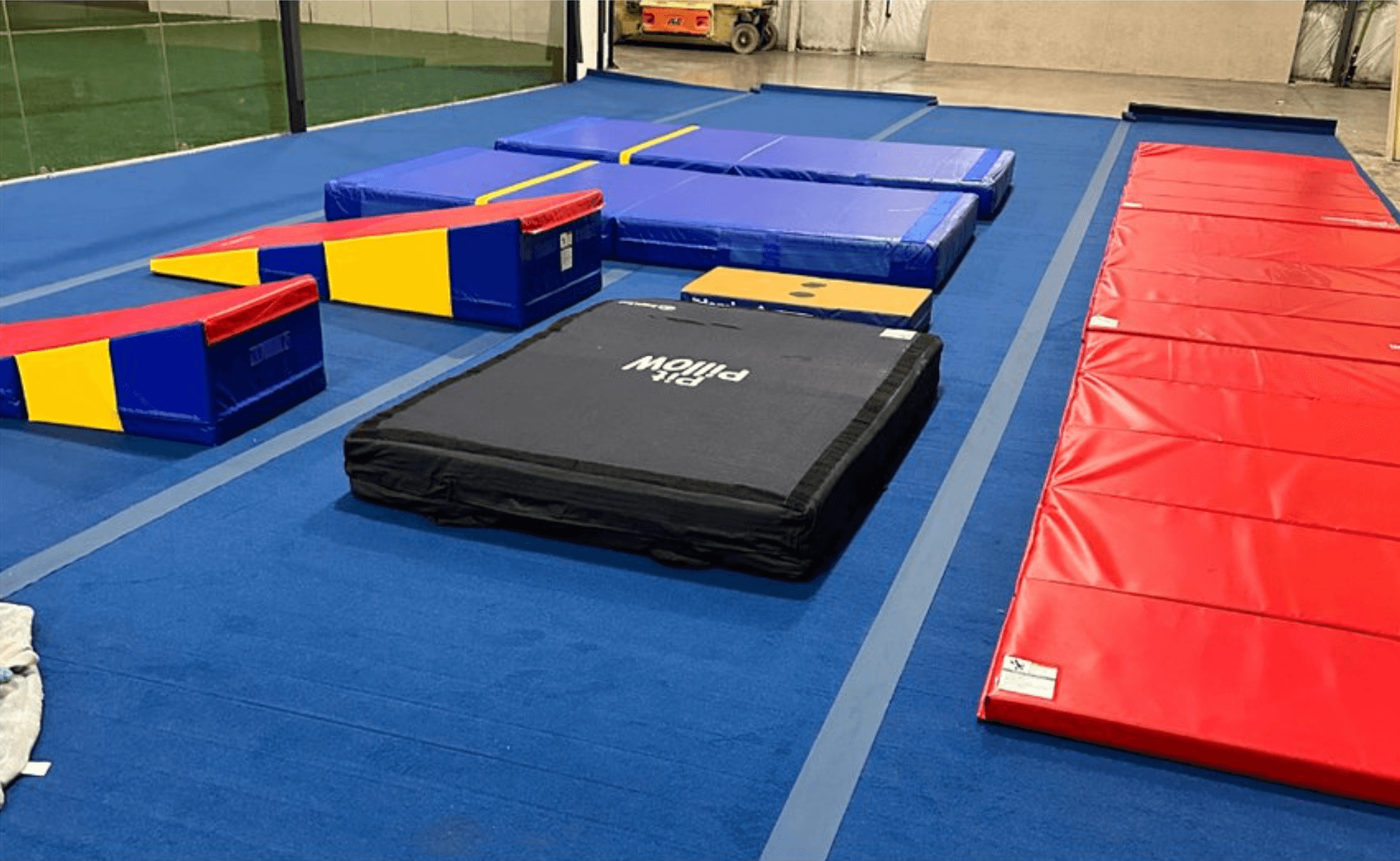Photograph of gymnastics mats at Bremerton Sports Center